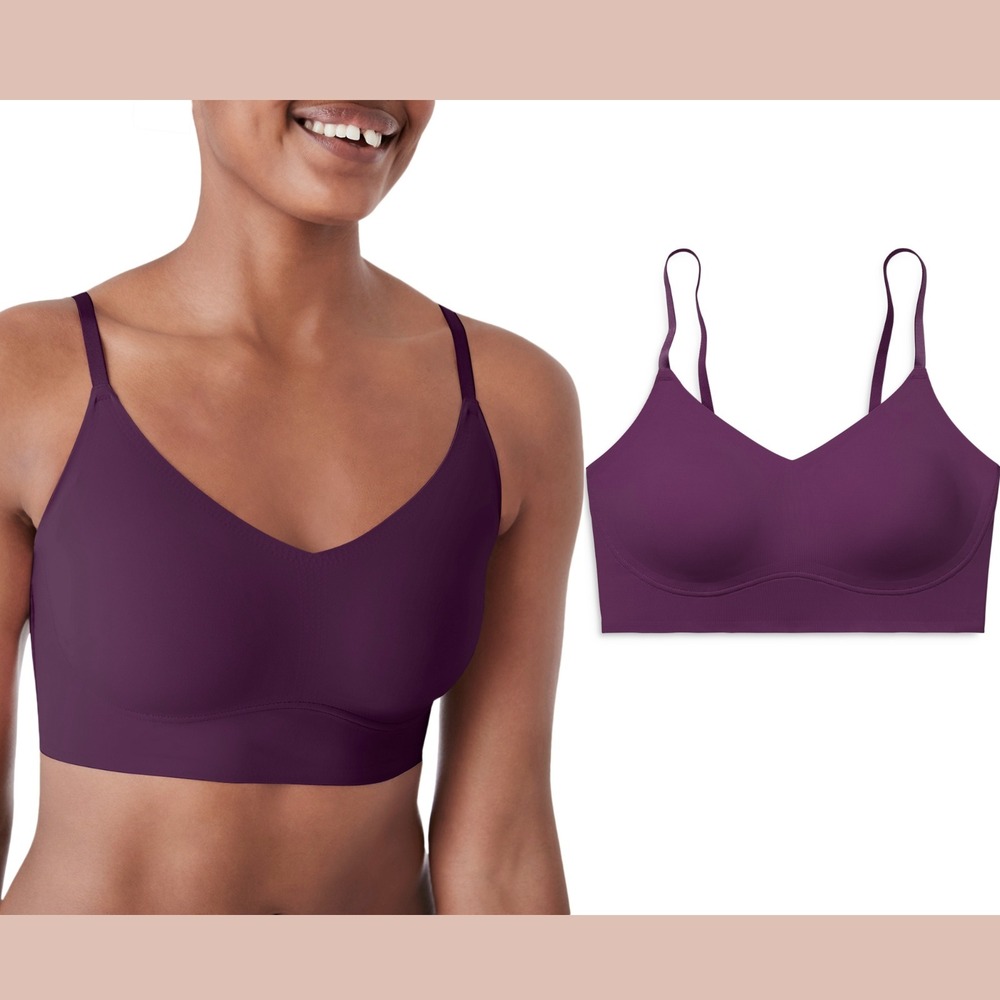 NWT $58 TRUE & CO. [ Small Full Cup ] True Body Lift Triangle Bra Currant #U1564